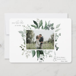 Spara datumet för det botaniska lädret Greenery Ph