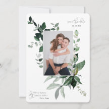 Spara datumet för det botaniska lädret Greenery Ph