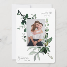 Spara datumet för det botaniska lädret Greenery Ph