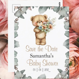 Spara datumet för en mysig babyfest inbjudningar