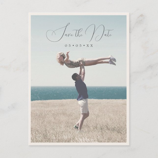 Spara datumet för fotot för kustsjöfarten vykort (Framsida)