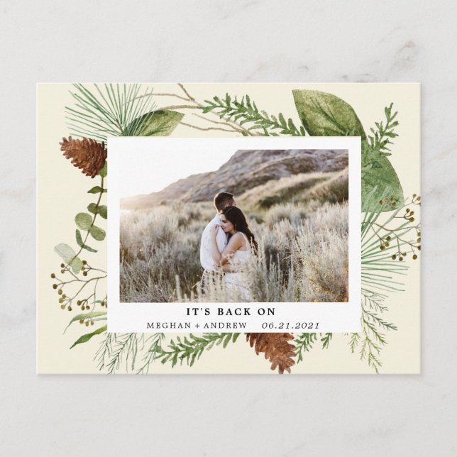 Spara datumet för fotovykortet helg vykort (Framsida)