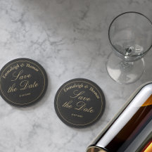 Spara datumet för Golden Black Glitter