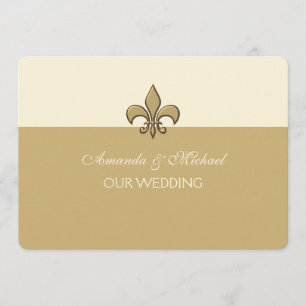 Spara datumet för guld Elegance Fleur de Lis