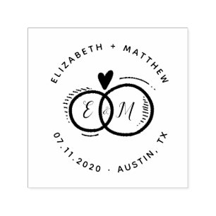 spara datumet för handskriften bröllop Rubber Frim Självfärgande Stämpel