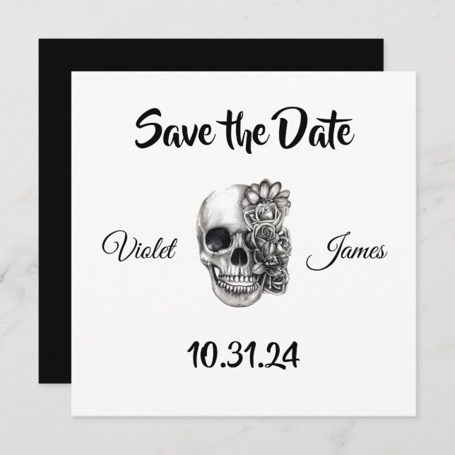 spara datumet för inbjudningar (Fram/baksida)