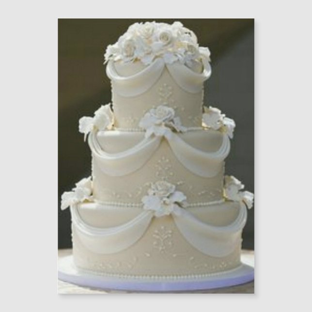 Spara datumet för kakan i bröllop magnetisk inbjudningskort (Framsida)