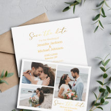 spara datumet för kalligrafi av bröllop i guld