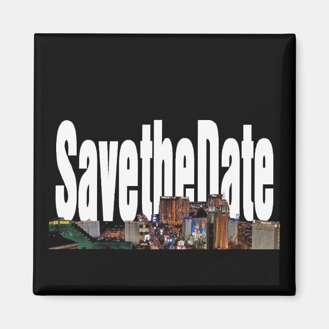 Spara datumet för Las Vegas Strip Magnet (Framsidan)