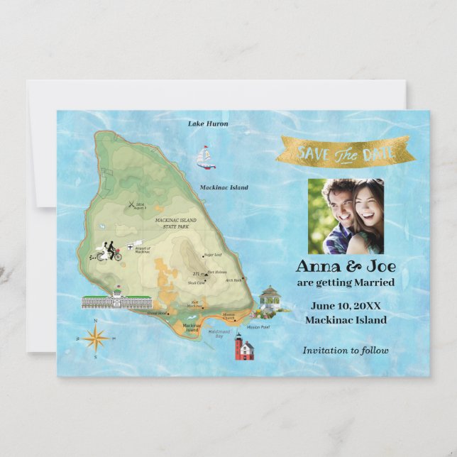 Spara datumet för Mackinac-ön (Framsida)