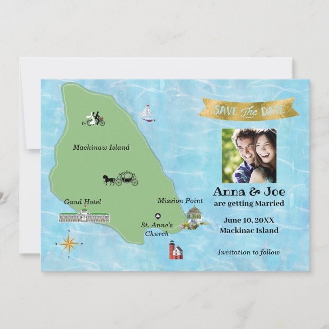 Spara datumet för Mackinac-ön (Framsida)