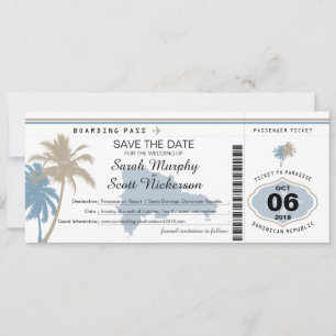 Spara datumet för påstigningskortet till Dominikan