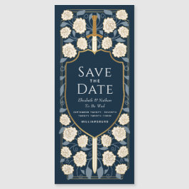 Spara datumet för Sword & Shield Medieval Fantasy Magnetisk Inbjudningskort