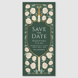 Spara datumet för Sword & Shield Medieval Fantasy Magnetisk Inbjudningskort