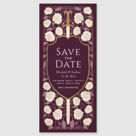 Spara datumet för Sword & Shield Medieval Fantasy Magnetisk Inbjudningskort