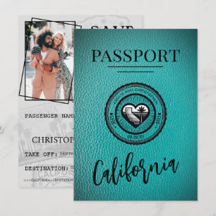 Spara datumet för Teal California Passport