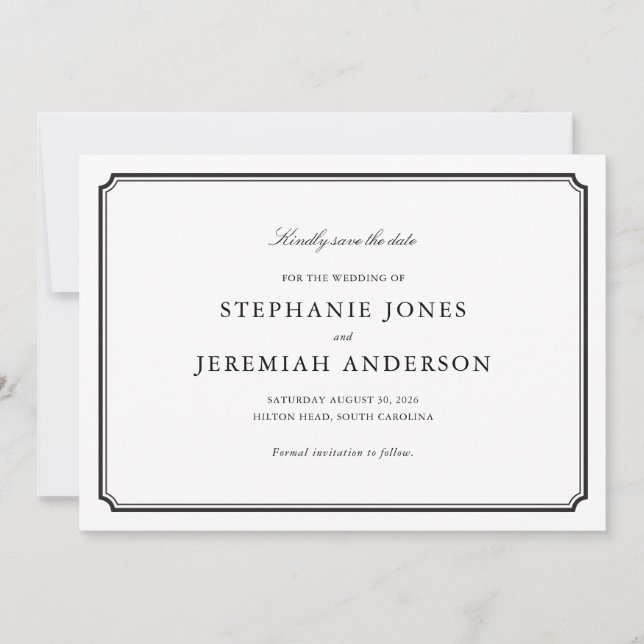 Spara datumet formellt inbjudningar (Framsida)