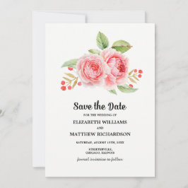 Spara datumet. Foto för vattenfärgen Blommigt Bröl Inbjudningar