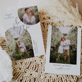 Spara datumet genom att skapa en modern cirkelbild inbjudningar