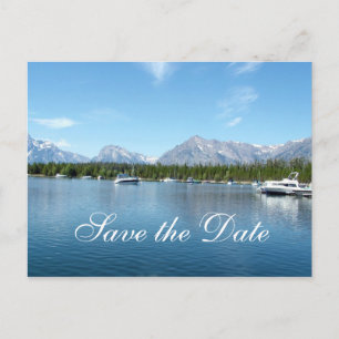 Spara datumet, Grand Teton nationalpark. Meddelande Vykort