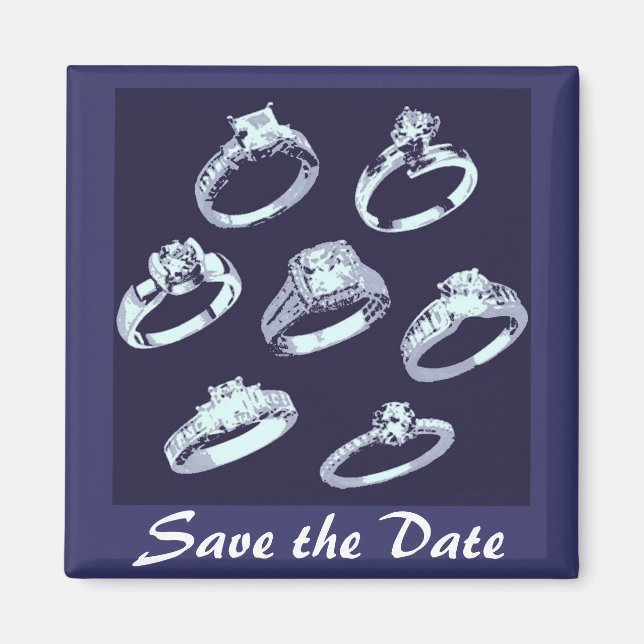 Spara datumet/han öppnade frågan magnet (Framsidan)