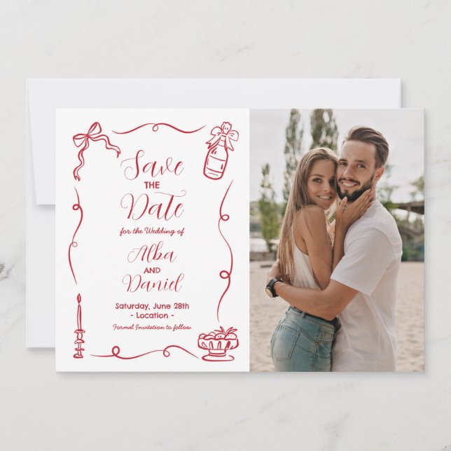 Spara datumet Hand plockade visuellt (Framsida)