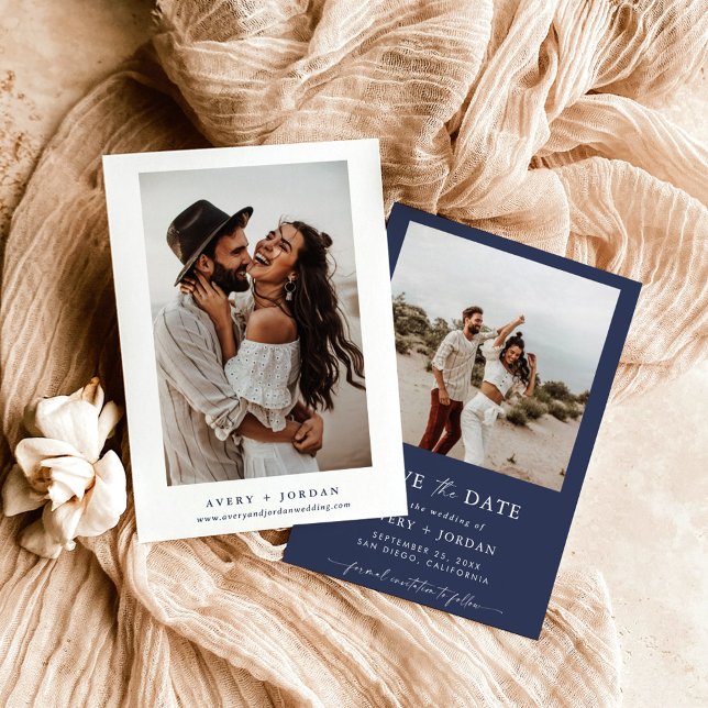 Spara datumet i Boho, Spara datumet i foto-minimal Inbjudningar (Skapare uppladdad)