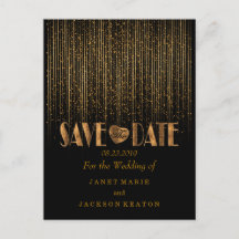 Spara datumet i en Golden Shower och svart