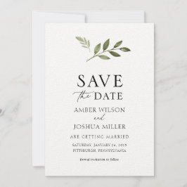 Spara datumet i Enkel Grey Inbjudningar