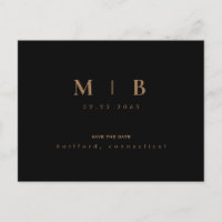 Spara datumet i Guld Monogram Black