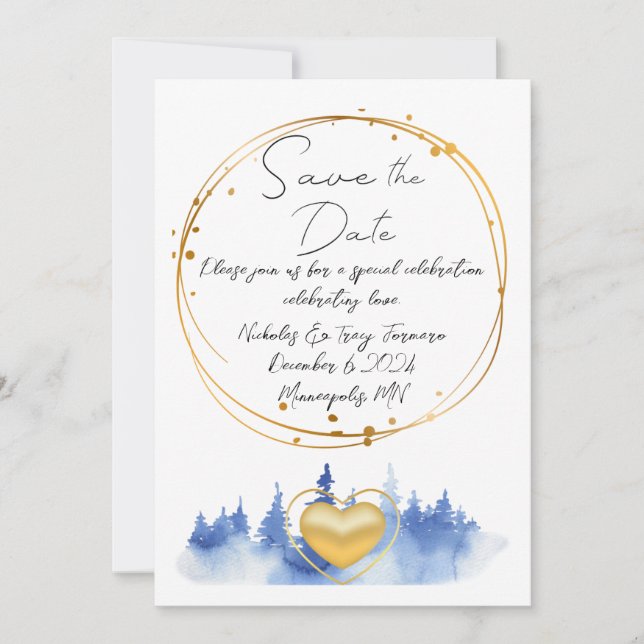 Spara datumet inbjudningar (Framsida)