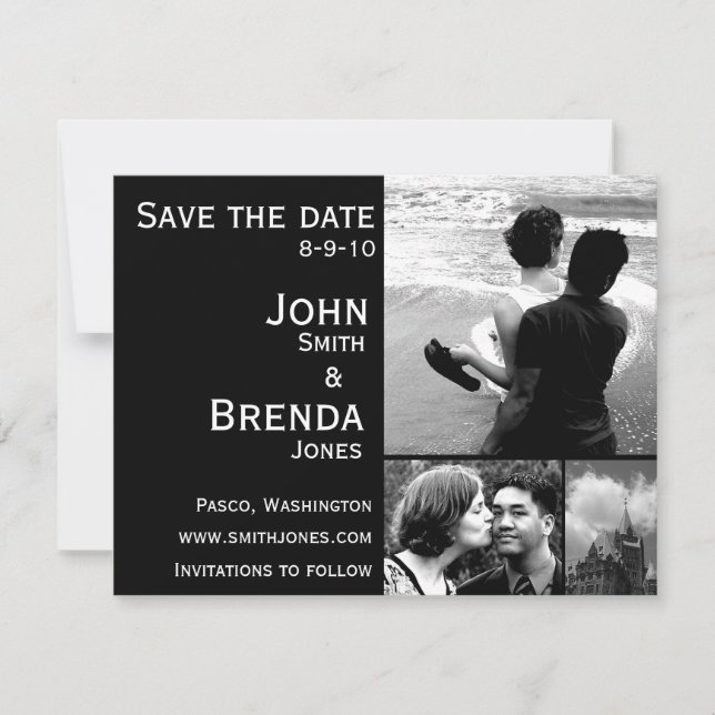 Spara datumet inbjudningar till Anpassadets bröllo (Framsida)