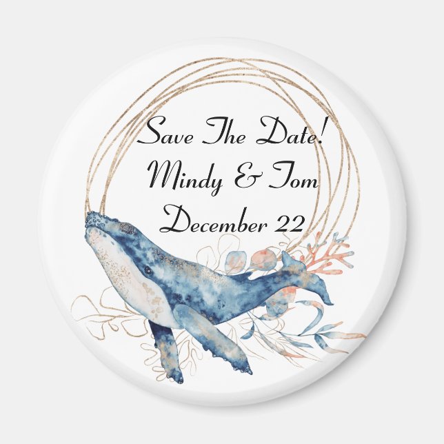 Spara datumet Kustmagnet Magnet (Framsidan)