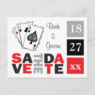 Spara datumet Las Vegas Bröllop Casino Bröllop Ann Meddelande Vykort