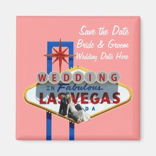 Spara datumet Las Vegas Bröllop Magnet