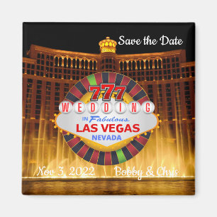 Spara datumet Las Vegas Bröllop Magnet