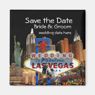Spara datumet Las Vegas Bröllop Magnet