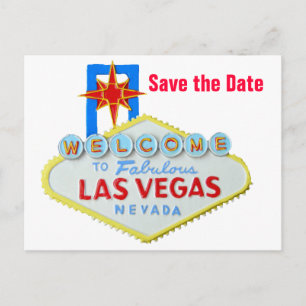 Spara datumet Las Vegas Bröllop Meddelande Vykort