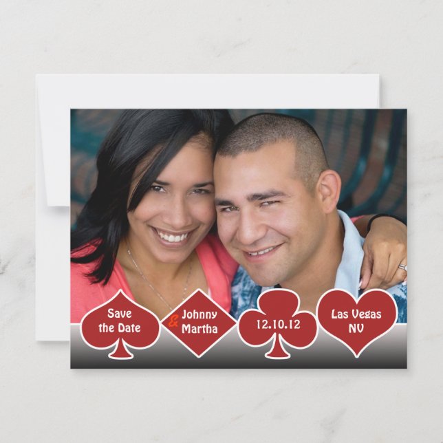 Spara datumet (Las Vegas) Foto kungörelse Inbjudningar (Framsida)