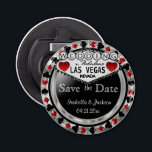 Spara datumet Las Vegas Stil - Silver & Red Flasköppnare<br><div class="desc">⭐ ⭐ ⭐ ⭐ 5 stjärnor. Gifta sig du snart? En roligt och ett unikt sätt att tillkännage era bröllop-planer. Spara datum för redot som öppnar Bröllop i Flaska för att du ska kunna anpassa dig. Med ord "Spara datumet" i Las Vegas Stil i faux metallic Silver, Red and Black...</div>