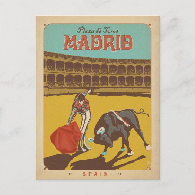 Spara datumet | Madrid, Spanien Meddelande Vykort (Framsida)