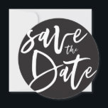 Spara datumet med det inaktiva skriptet<br><div class="desc">Inky-skript sparar datumet monokrom spara datumet för bröllopsinbjudan. Svartvitt men bakgrunden färg kan ändras.</div>