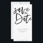 Spara datumet med det inaktiva skriptet<br><div class="desc">Inky-skript sparar datumet monokrom spara datumet för bröllopsinbjudan. Svartvitt men bakgrunden färg kan ändras.</div>