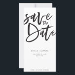 Spara datumet med det inaktiva skriptet<br><div class="desc">Inky-skript sparar datumet monokrom spara datumet för bröllopsinbjudan. Svartvitt men bakgrunden färg kan ändras.</div>