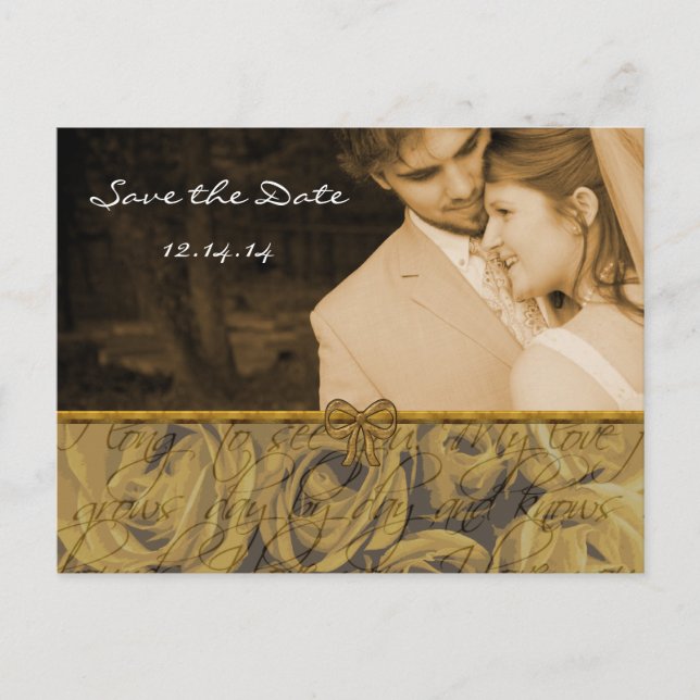 Spara datumet med dina foton meddelande vykort (Framsida)