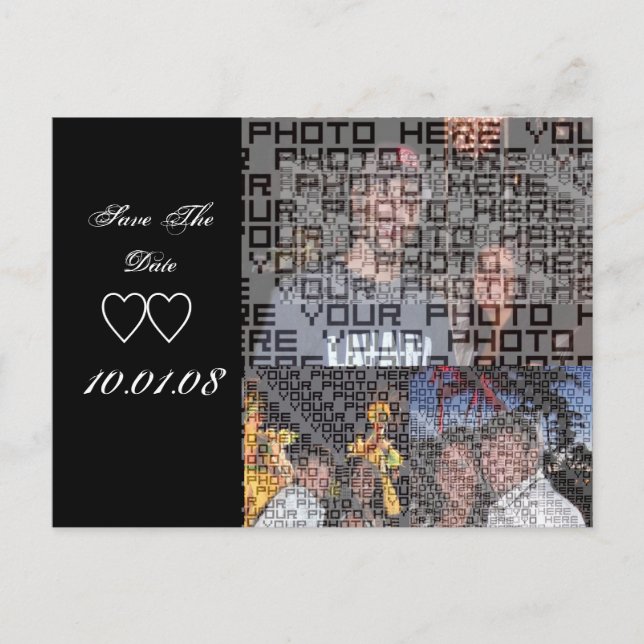 Spara datumet med DINA foton - Meddelande Vykort (Framsida)