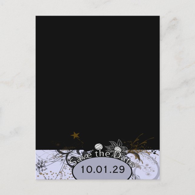 Spara datumet med ditt foto - Lavender Meddelande Vykort (Framsida)