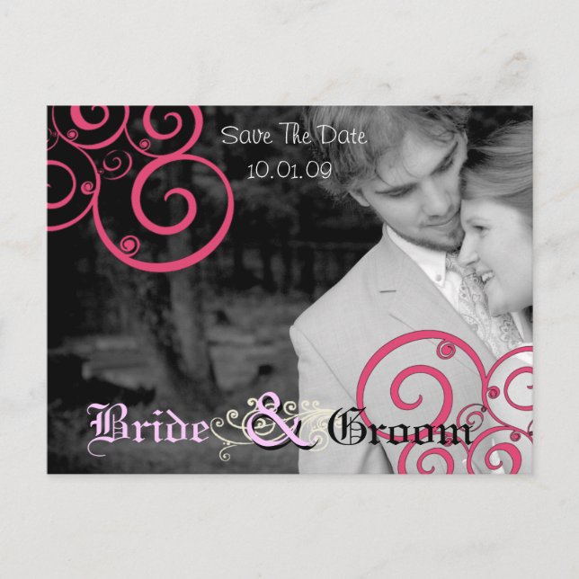 Spara datumet med ditt foto meddelande vykort (Framsida)