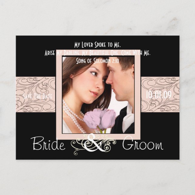 Spara datumet med fotot meddelande vykort (Framsida)