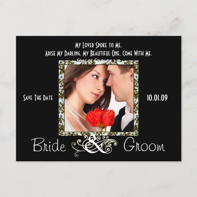 Spara datumet med fotot meddelande vykort (Framsida)